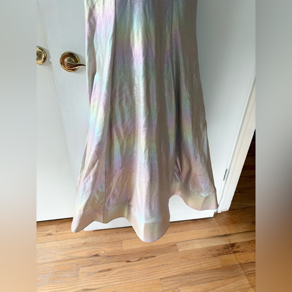 Nwt! City Vibe iridescent rainbow pearl prom dress gown 3 - Picture 5 of 8